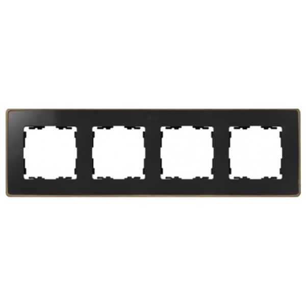 Рамка 4 поста Select Simon 82 Detail, графит-медь