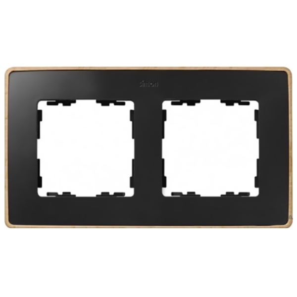 Рамка 2 поста Select Simon 82 Detail, графит-дерево (Бук)