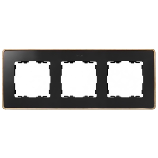 Рамка 3 поста Select Simon 82 Detail, графит-дерево (Бук)