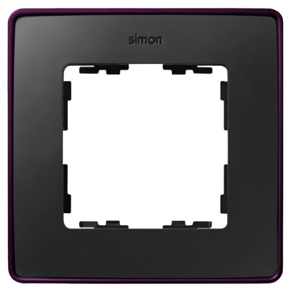 Рамка 1 пост Select Simon 82 Detail, графит-фиолетовый металлик