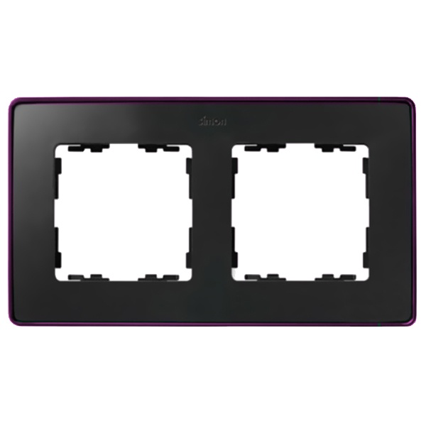 Рамка 2 поста Select Simon 82 Detail, графит-фиолетовый металлик