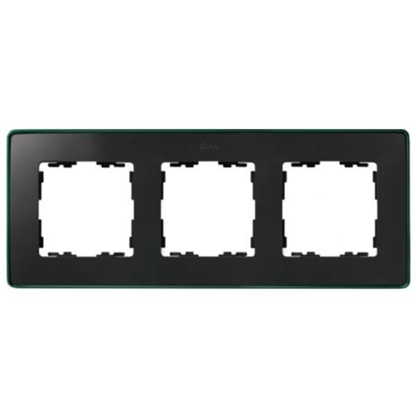 Рамка 3 поста Select Simon 82 Detail, графит-зеленый металлик