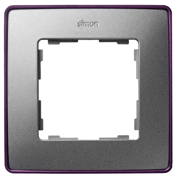 Рамка 1 пост Select Simon 82 Detail, алюминий-фиолетовый металлик