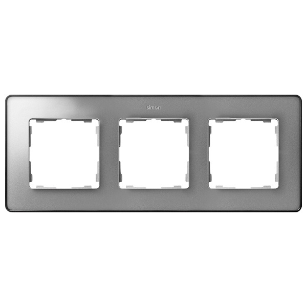 Рамка 3 поста Select Simon 82 Detail, алюминий-графит