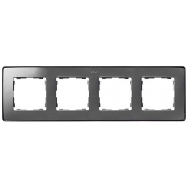 Рамка 4 поста Select Simon 82 Detail, алюминий-графит