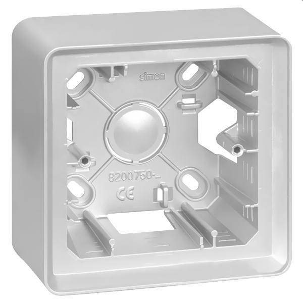 Коробка Simon 82 Detail для накладного монтажа 1 пост, белый