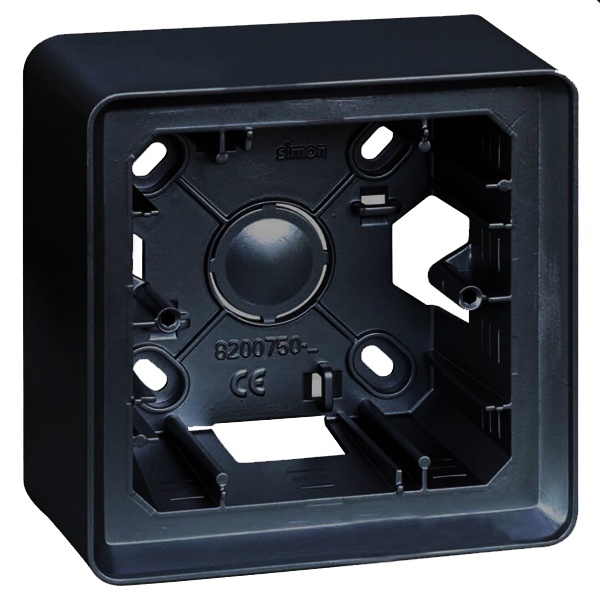 Коробка Simon 82 Detail для накладного монтажа 1 пост, графит