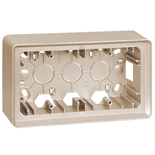 Коробка Simon 82 Detail для накладного монтажа 2 поста, слоновая кость (бежевый)