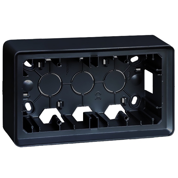 Коробка Simon 82 Detail для накладного монтажа 2 поста, графит