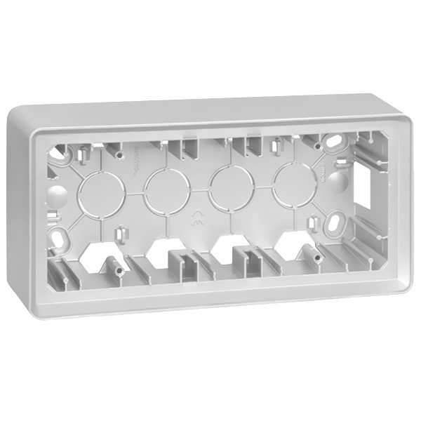 Коробка Simon 82 Detail для накладного монтажа 3 поста, белый