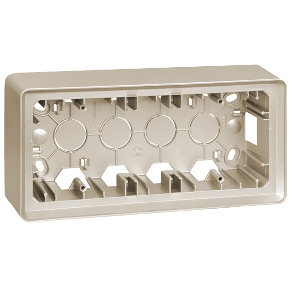 Коробка Simon 82 Detail для накладного монтажа 3 поста, слоновая кость (бежевый)