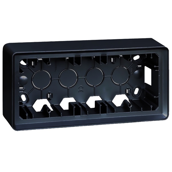 Коробка Simon 82 Detail для накладного монтажа 3 поста, графит