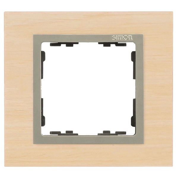 Рамка 1 пост Simon 82 Nature дерево, клён-шампань
