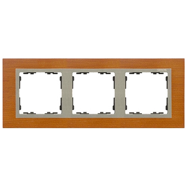 Рамка 3 поста Simon 82 Nature дерево, дуб-шампань