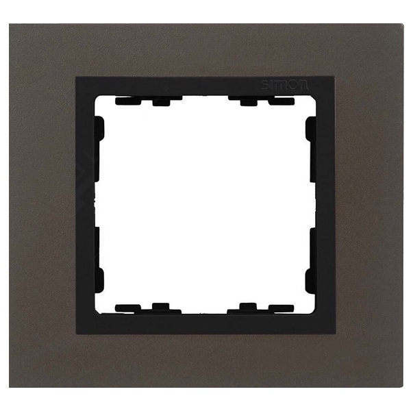 Рамка 1 пост Simon 82 Nature металл, свинец-графит