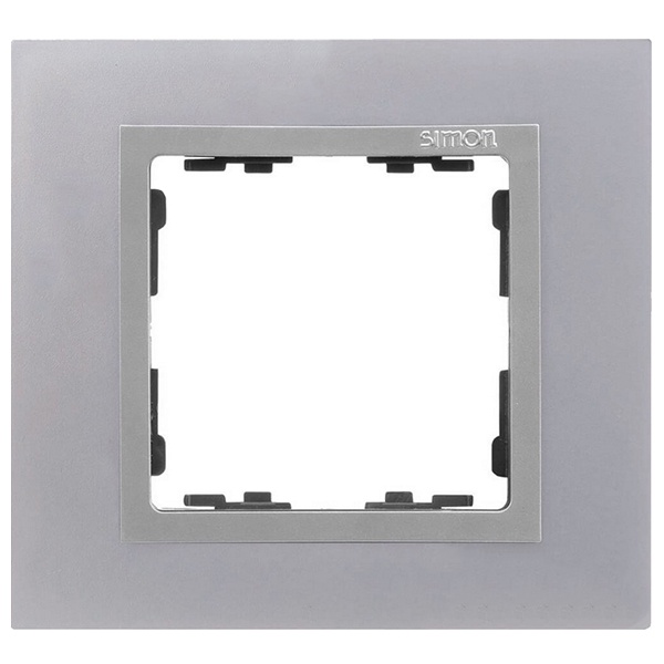 Рамка 1 пост Simon 82 Nature металл, алюминий-алюминий