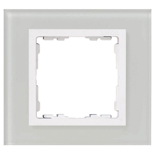 Рамка 1 пост Simon 82 Nature стекло, натуральный-белый