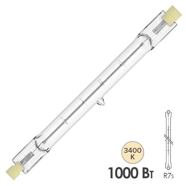 Лампа специальная галогенная Osram 64580 P1/12 FDG 1000W 230V R7S 3400K 15ч (P-PF801R/S-0061379)