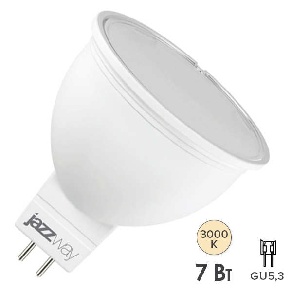 Лампа светодиодная JazzWay PLED- DIM JCDR 7W 3000K 230V GU5.3 540Lm