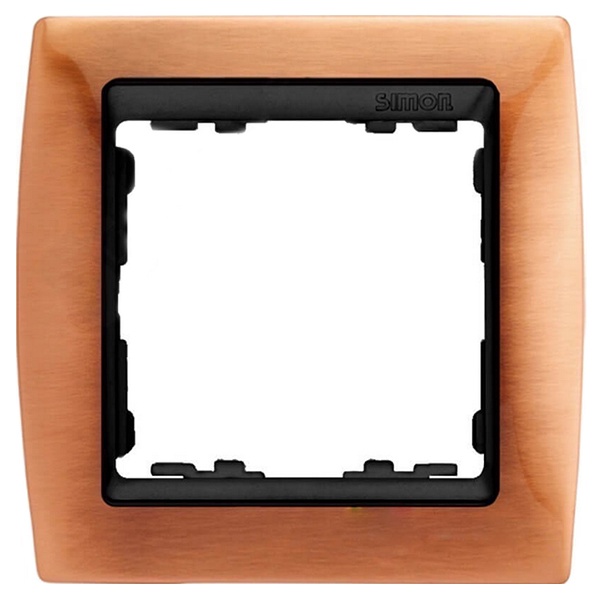 Рамка 1 пост Simon 82, античная медь-графит