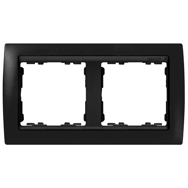 Рамка 2 поста Simon 82, графит-графит