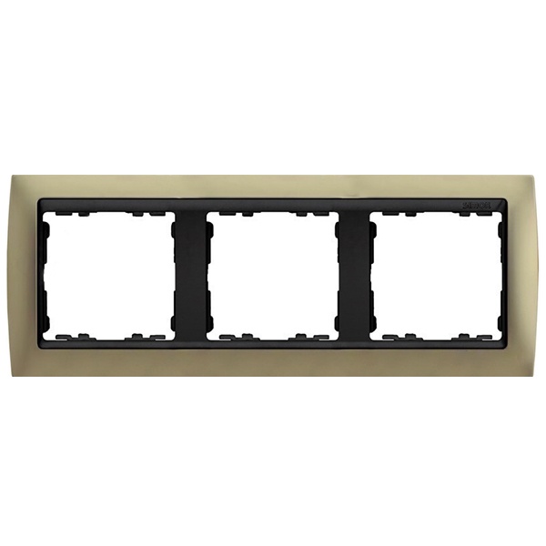 Рамка 3 поста Simon 82, шампань-графит