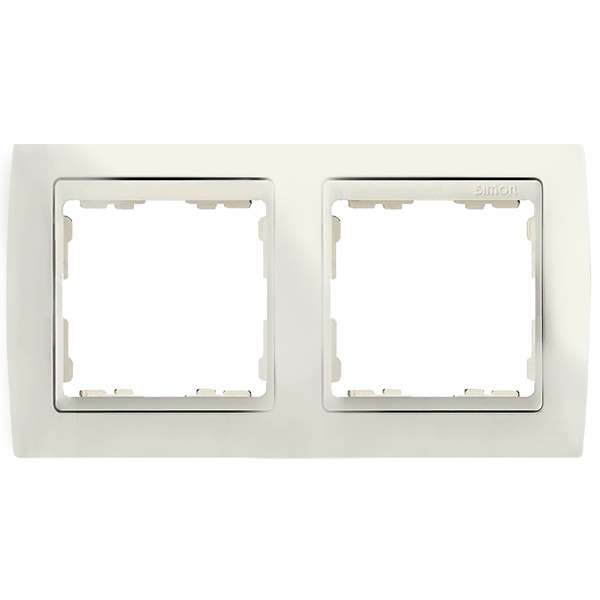 Рамка 2 поста Simon 82, слоновая кость-слоновая кость