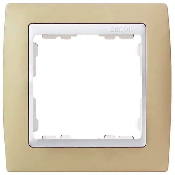 Рамка 1 пост Simon 82, кремовый-белый