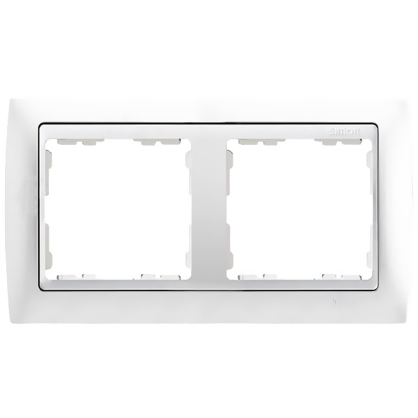 Рамка 2 поста Simon 82, белый-белый