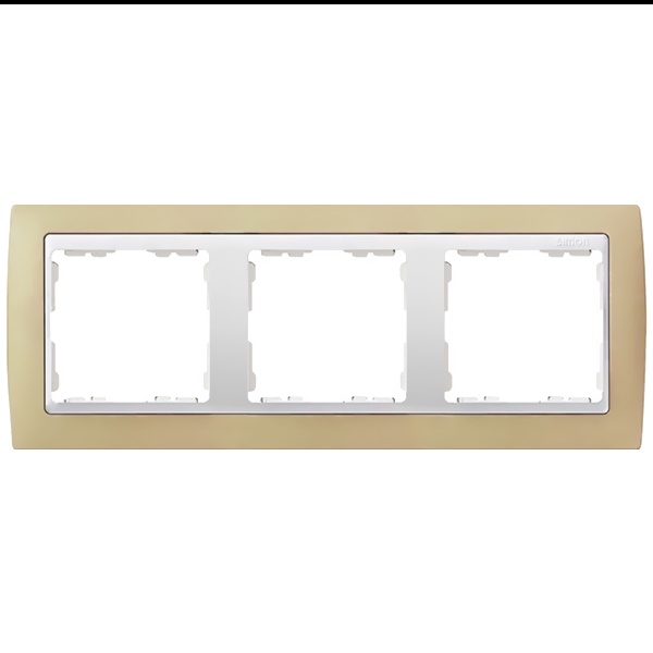 Рамка 3 поста Simon 82, кремовый-белый