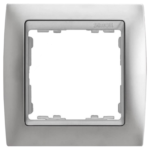 Рамка 1 пост Simon 82, алюминий-алюминий