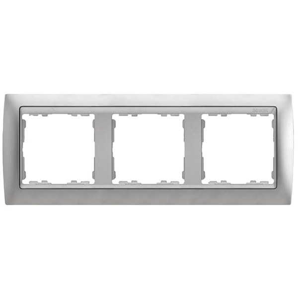 Рамка 3 поста Simon 82, алюминий-алюминий