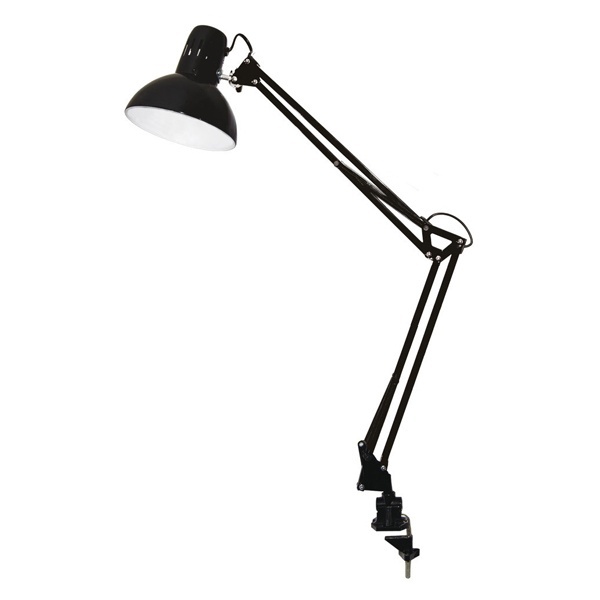 Светильник струбцина TDM 220В, 40Вт, E27 черный глянец