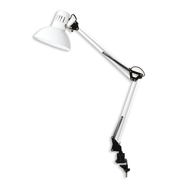 Светильник струбцина TDM 220В, 40Вт, E27 белый глянец