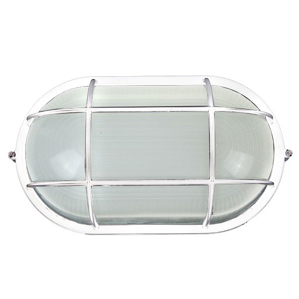 Светильник TDM НПБ1202 белый/овал с решеткой 100Вт IP54