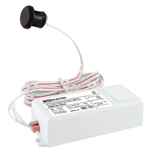 Датчик движения TDM ДДК-01 500Вт 230В IP20 6см на повторное движение