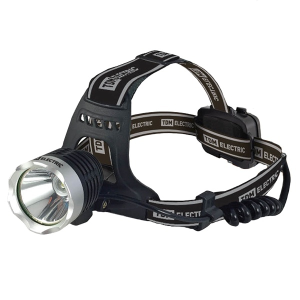 Фонарь налобный аккумуляторный TDM 5W 1LED CREE Li-Ion 2x18650 2Ah фокусировка луча