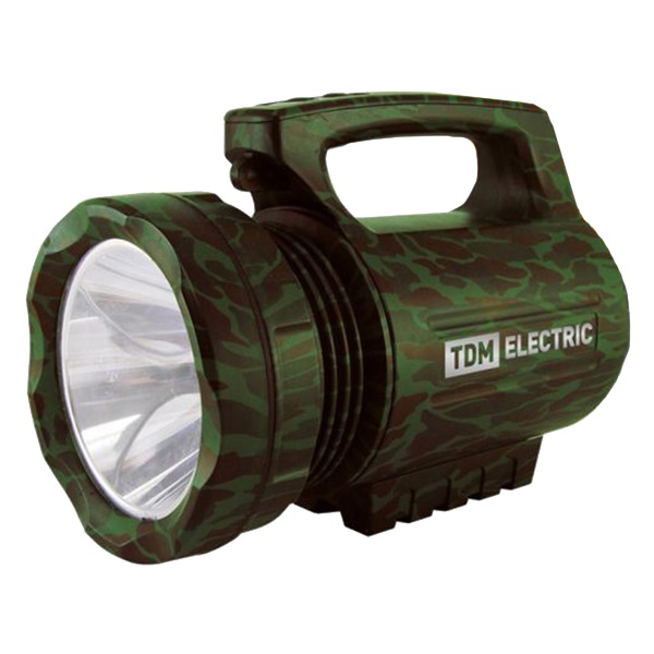 Фонарь светодиодный TDM Тактика 3 прожектор аккумуляторный 5W 1LED CREE 260Lm Li-Ion 4Ah IP44