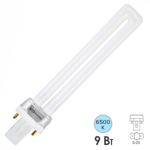 Лампа компактная люминесцентная TDM КЛЛ PS 9Вт 6500K G23 дневной свет