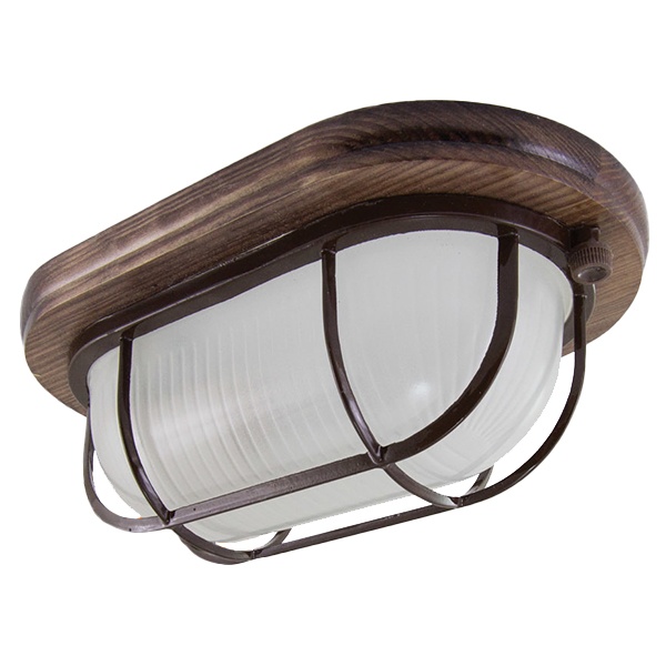 Светильник TDM НПБ1402 венге овал с реш. 60Вт IP54