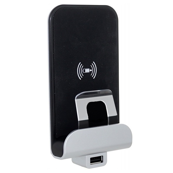 Беспроводное зарядное устройство Qi 1А с доп.разьемом USB A 5В 2,4А Legrand Valena Life