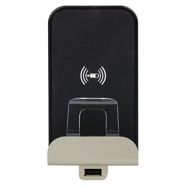 Беспроводное зарядное устройство Qi 1А с доп.разьемом USB A 5В 2,4А. Legrand Etika слоновая кость (бежевый)