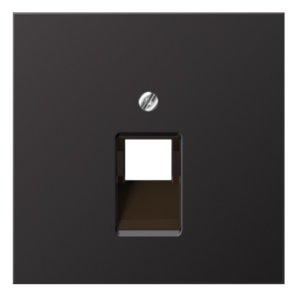 Накладка Jung LS для одинарной телефонной и компютерной розетки UAE Dark