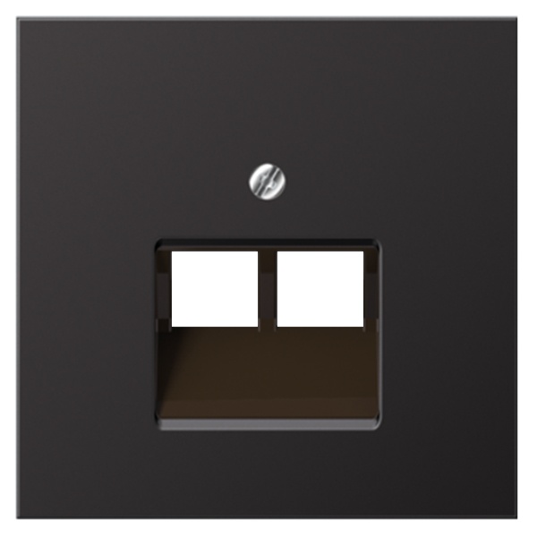 Накладка Jung LS для сдвоенной телефонной и компютерной розетки UAE Dark