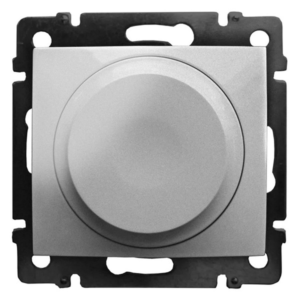 Светорегулятор Legrand Valena поворотный универсальный 2-проводный 5-300 Вт алюминий