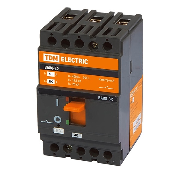 Автоматический выключатель TDM ВА88-32 3Р 40А 25кА (автомат электрический)