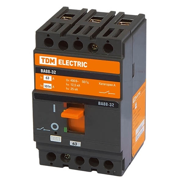 Автоматический выключатель TDM ВА88-32 3Р 63А 25кА (автомат электрический)