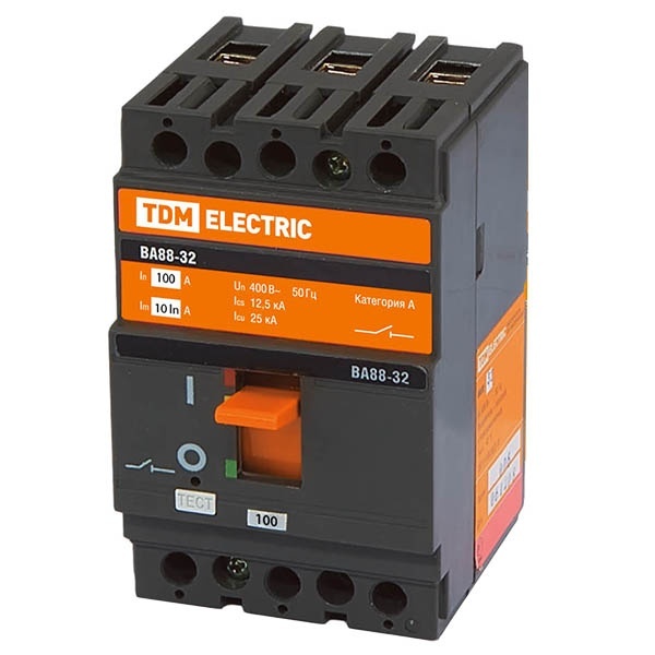 Автоматический выключатель TDM ВА88-32 3Р 100А 25кА (автомат электрический)