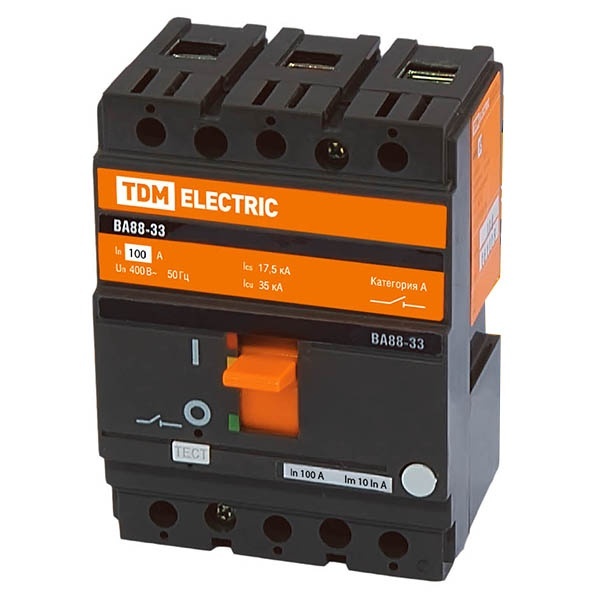 Автоматический выключатель TDM ВА88-33 3Р 100А 35кА (автомат электрический)