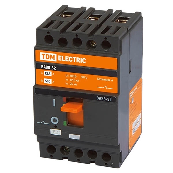 Автоматический выключатель TDM ВА88-32 3Р 12,5А 25кА (автомат электрический)